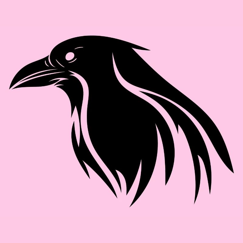 Cute cunning raven