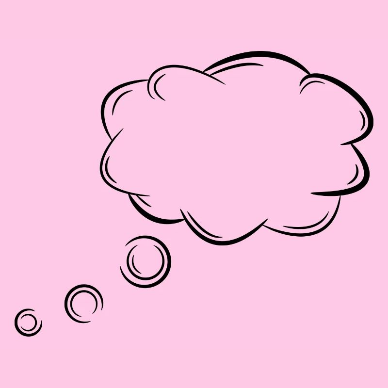 Thought bubble customizable with sentences or words