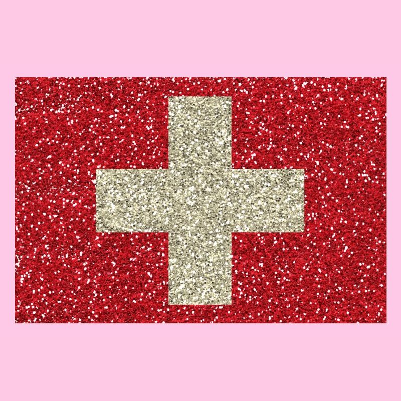 drapeau suisse Glitter drapeau tradition indigène