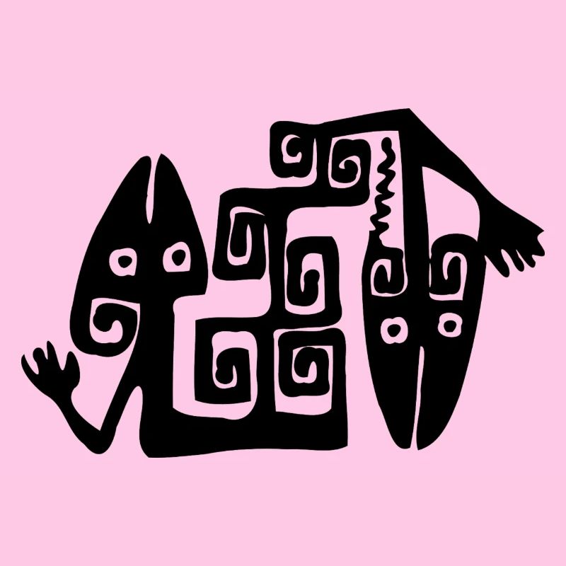 Lizard Illustration Ethno Style