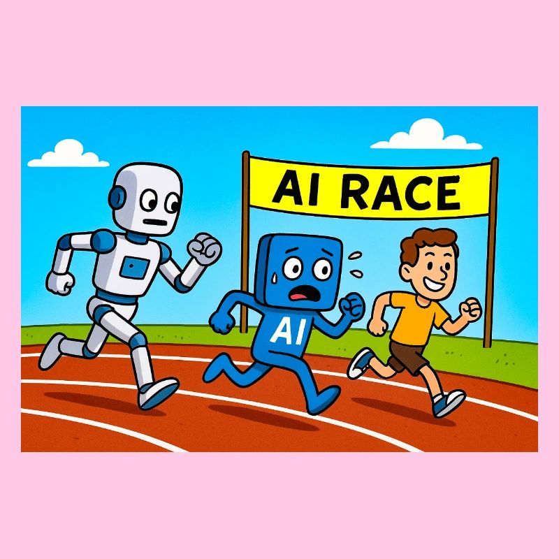 IA course course dessin animé