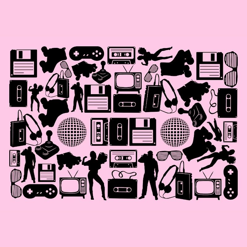 80s Cassette Silhouette