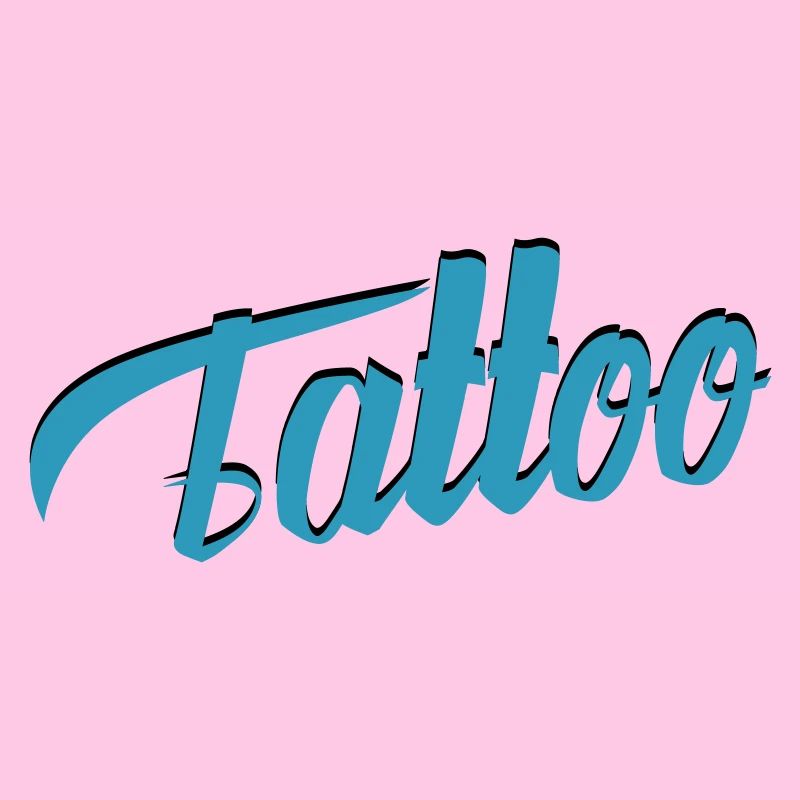 Tattoo Script in Teal
