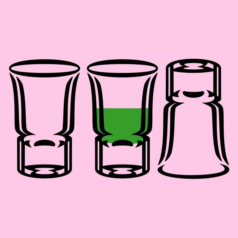 Drei Schnapsgläser / three shot glasses (2c)
