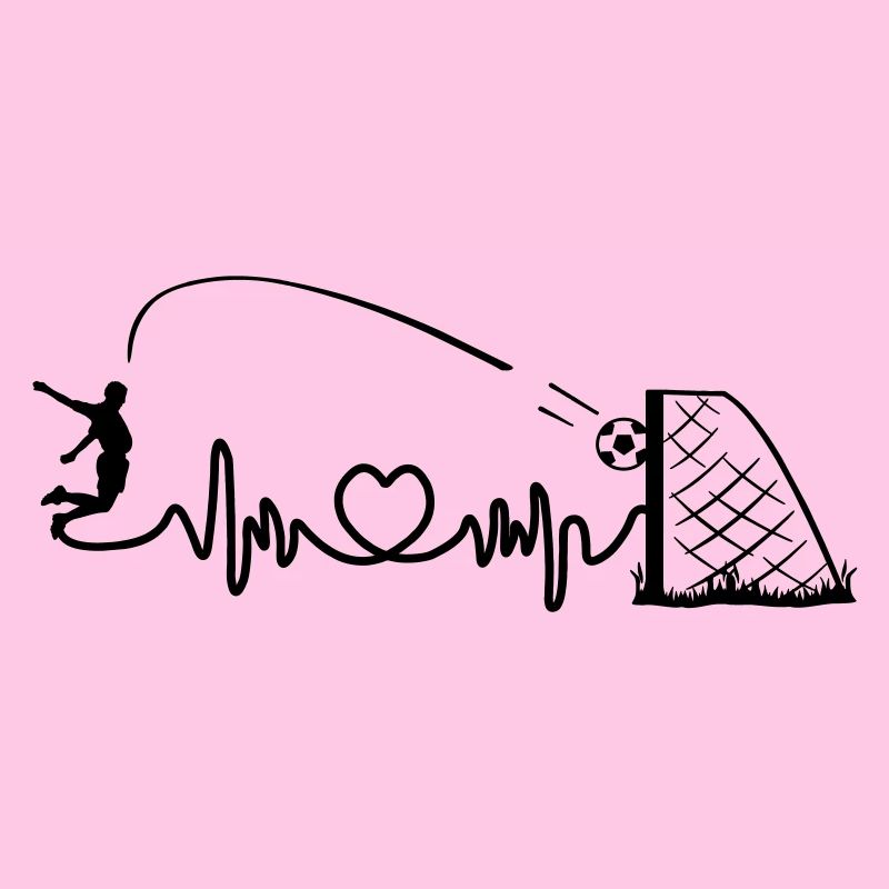 Fußball Header Ziel Herzfrequenz Cardio Vektor