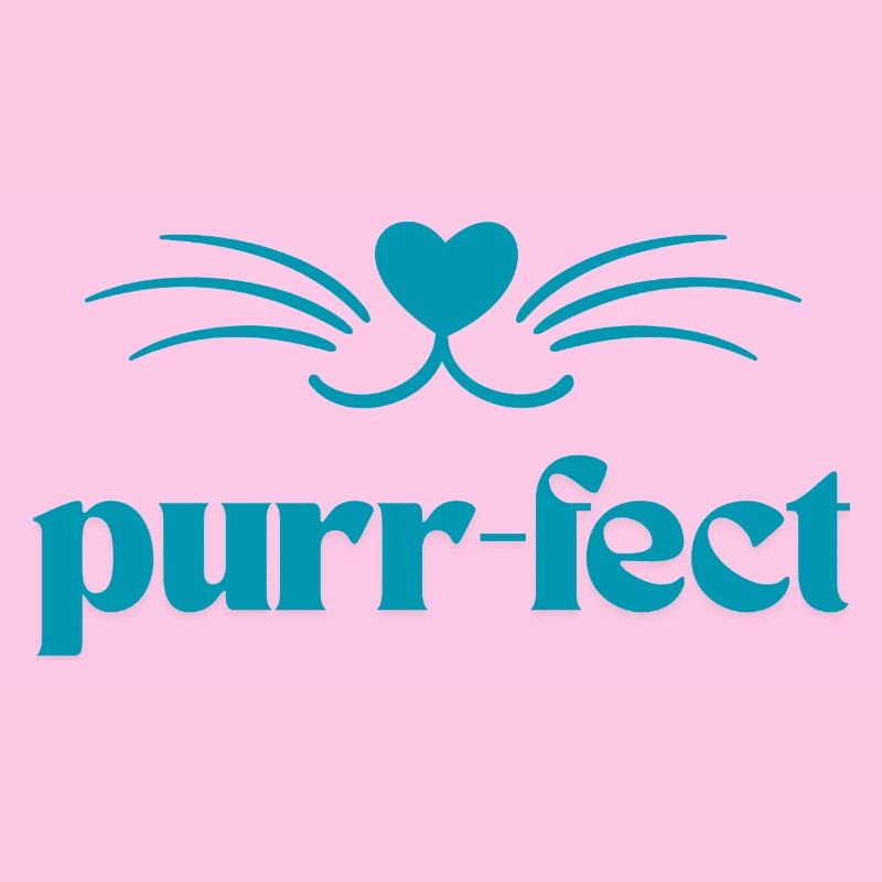 Purr-Fect / Katzen T Shirt mit süßen Schnurrharren
