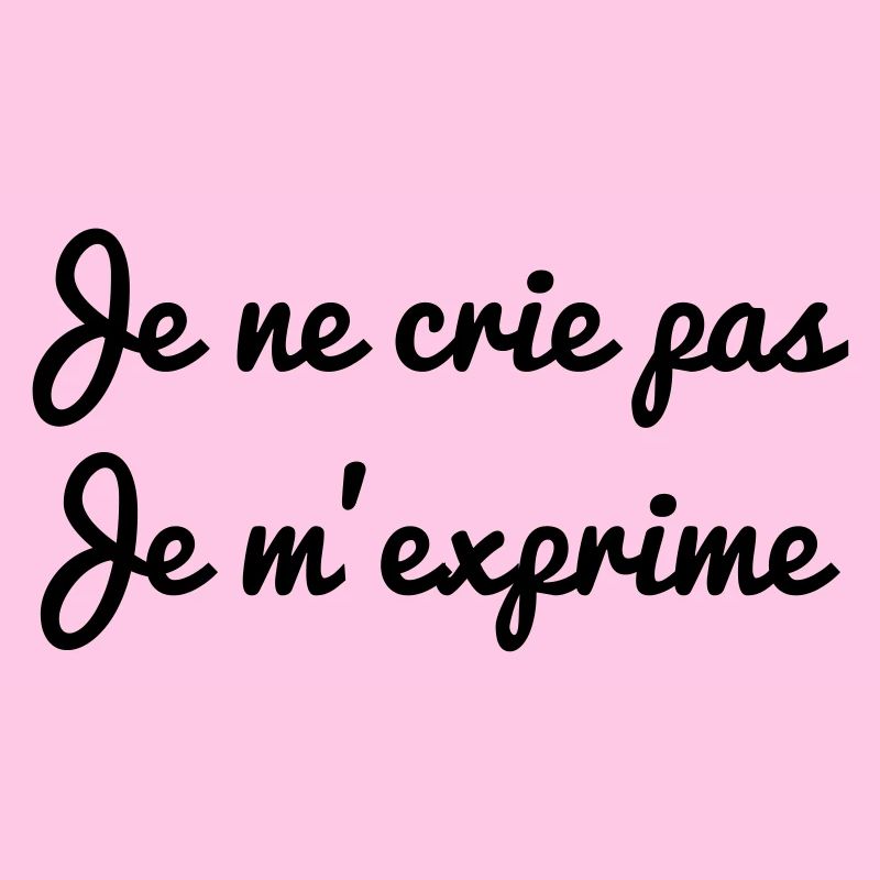 Je ne crie pas