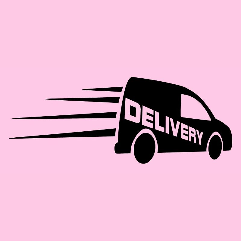 Logo de fourgonnette avec texte découpé