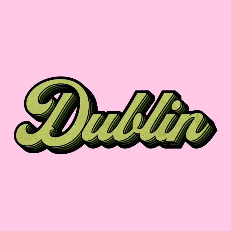 Dublin Retro Script in Lime