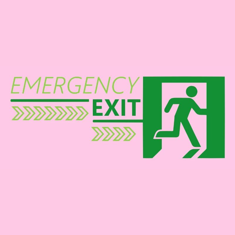 Emergency EXIT Green Flag