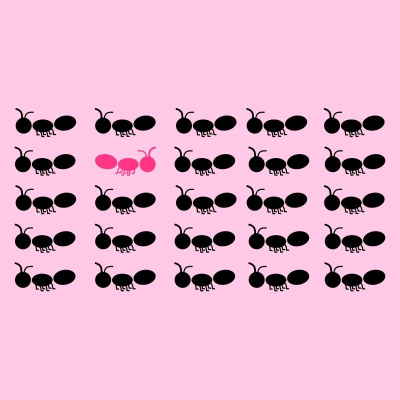être différent fourmi rose