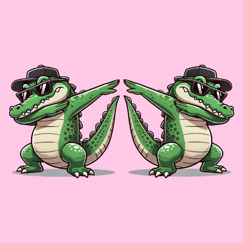 Crocodile Bande dessinée Dabbing 2