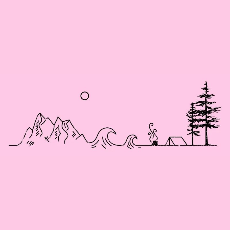 Mountain Line Waves and Camping