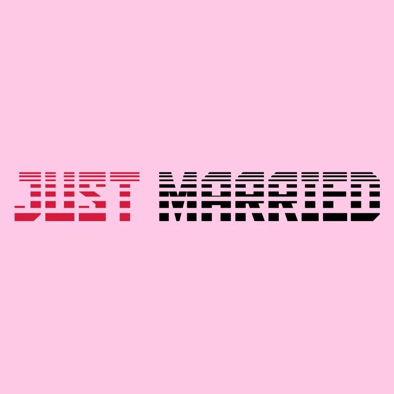 Just Married Text Logo Design
