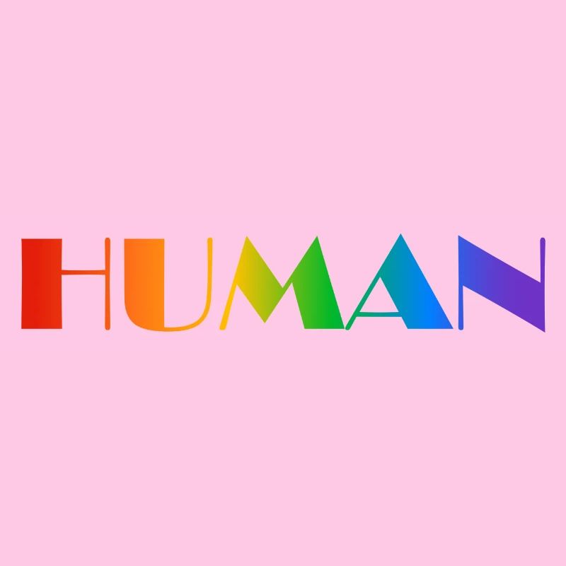 Human rainbow text LGBTQ pride