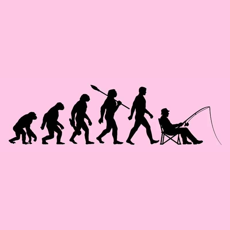 Evolution - angeln, Angler Geschenk