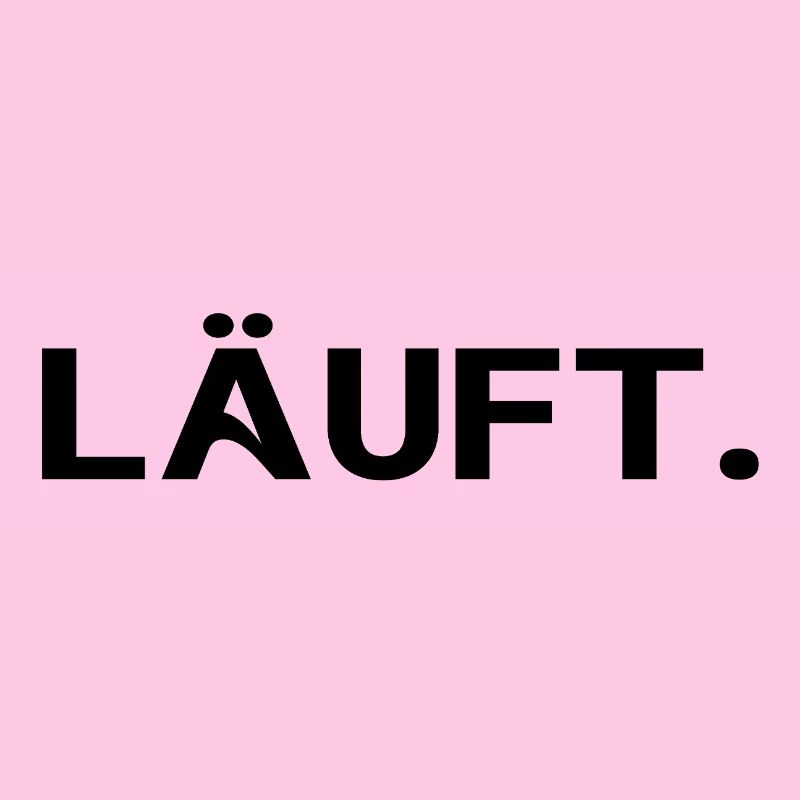 Läuft. Minimal Statement Spruch Trend Social