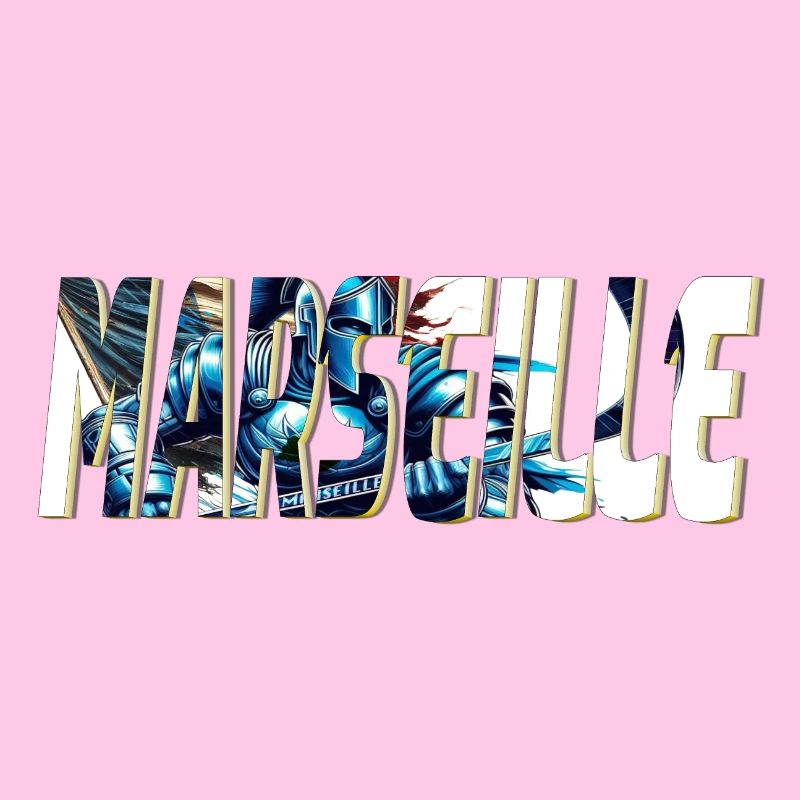 Marseille stylized comic book design