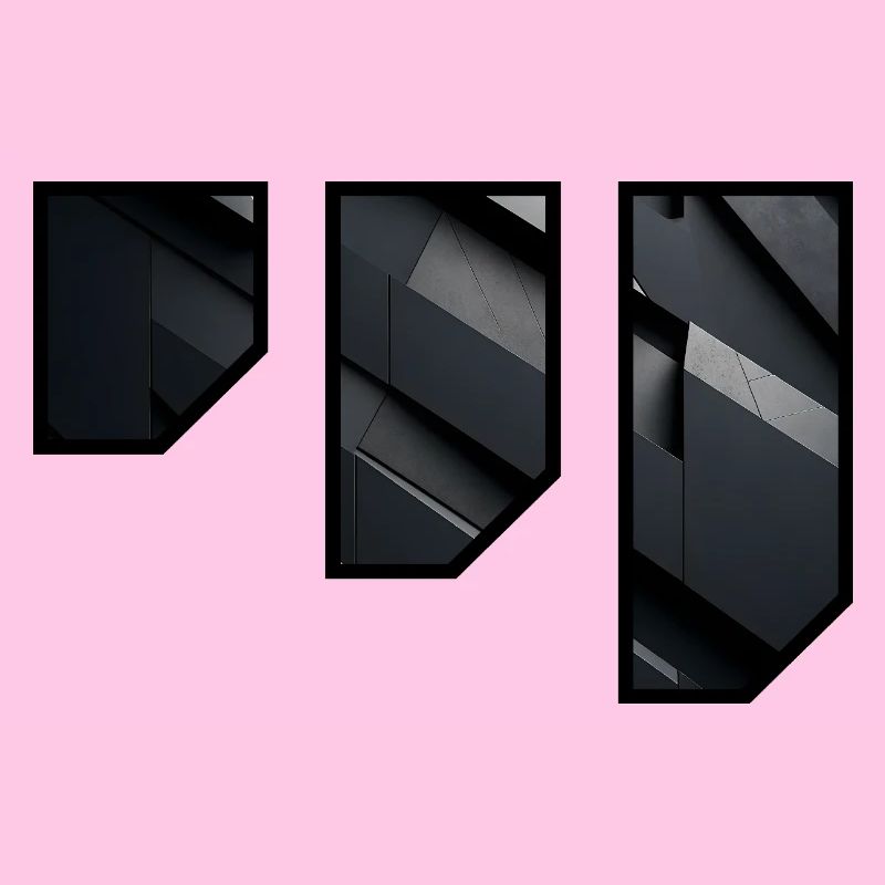 Geometric Dark Facade Pattern