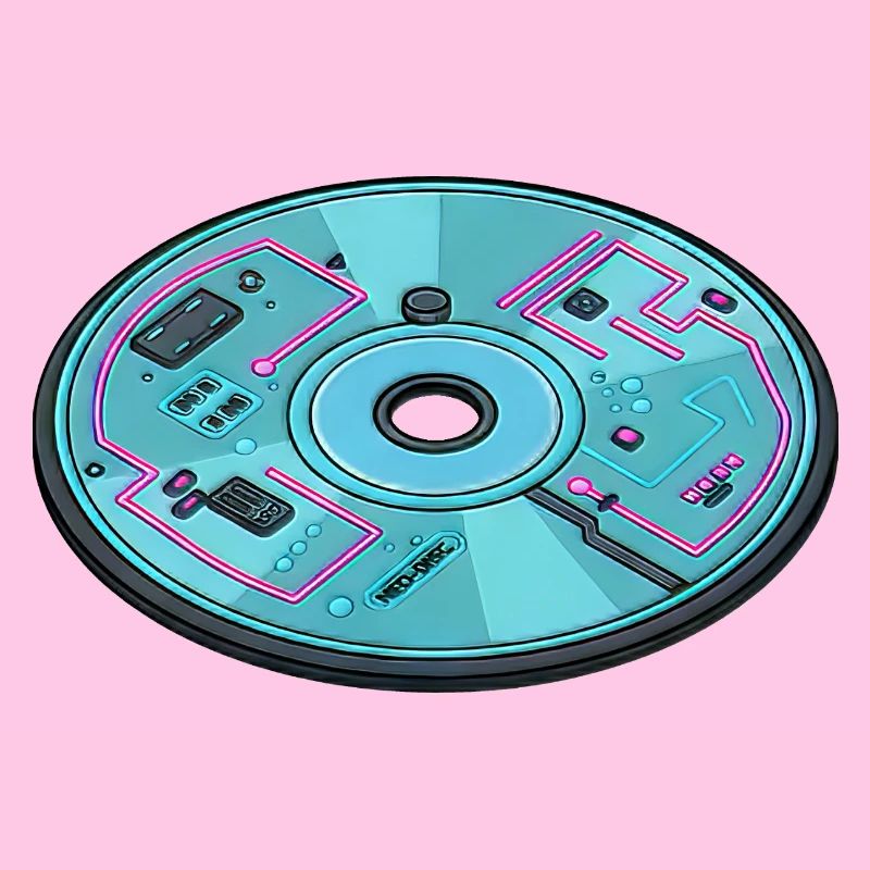 Digitale Zukunft Computer 90er Retro Design
