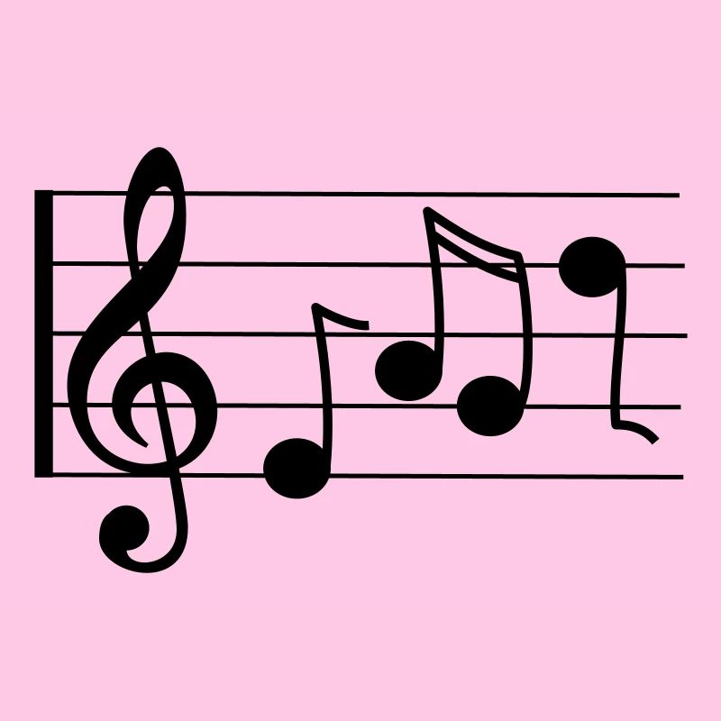 Treble staff with notes