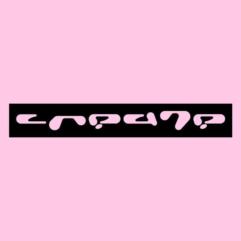 Fantasy font white on black graphic description