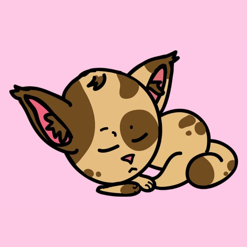 Schlafende Katze Comic Figur - Geschenkidee