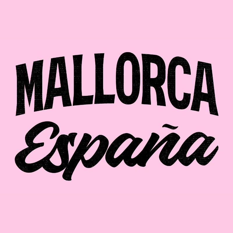 Mallorca Spain Retro Lettering