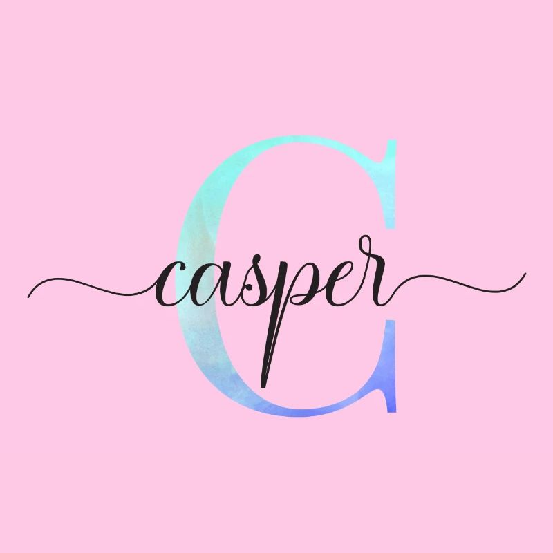 C| Monogramme | Nom | Casper | Aquarelle