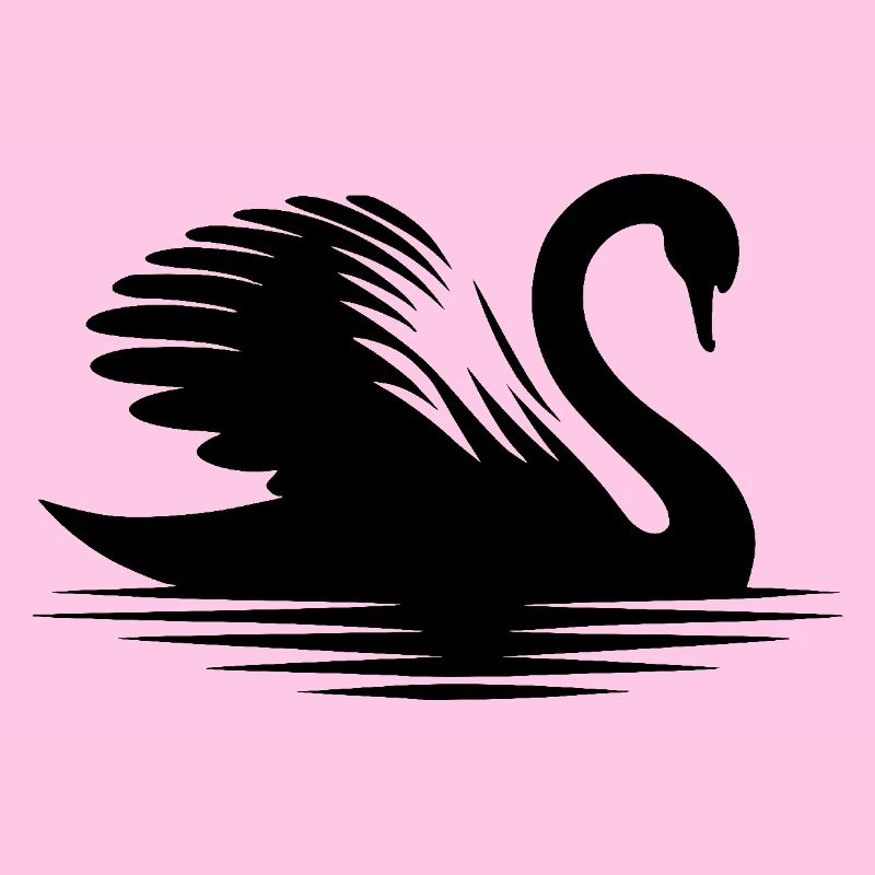 Stolze elegante Schwan Silhouette Portrait