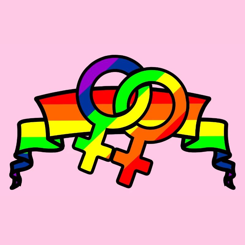 Regenbogen lesbies stolzes Logo