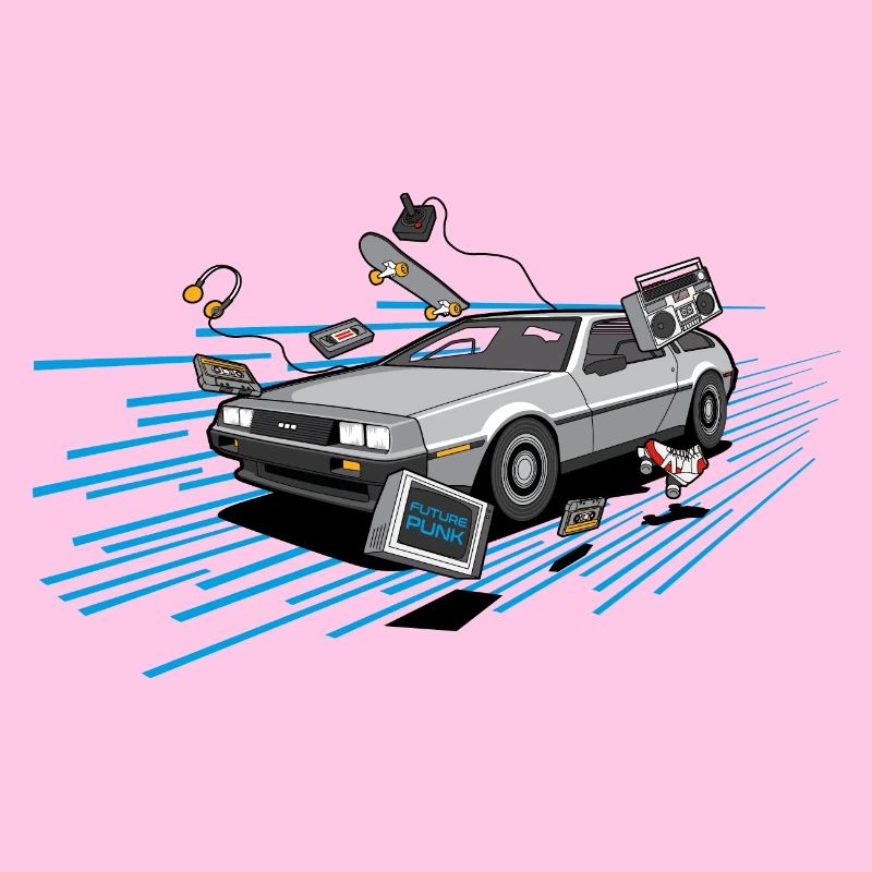 Delorean Oldtimer Youngtimer Retro Future blau 80s