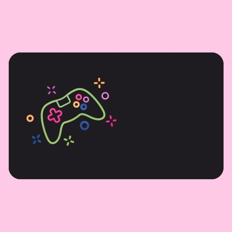 Bunter Spielecontroller auf schwarzem Hintergrund