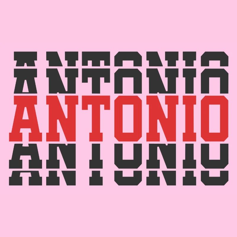 Antonio T-Shirt Geschenkidee gestapelter Text