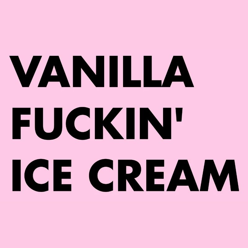 Vanille Eis - schwarzer Schriftzug