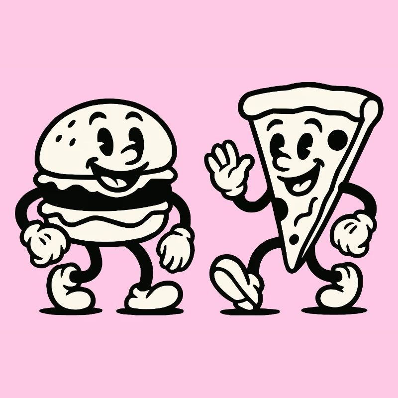 Burger Pizza Comic