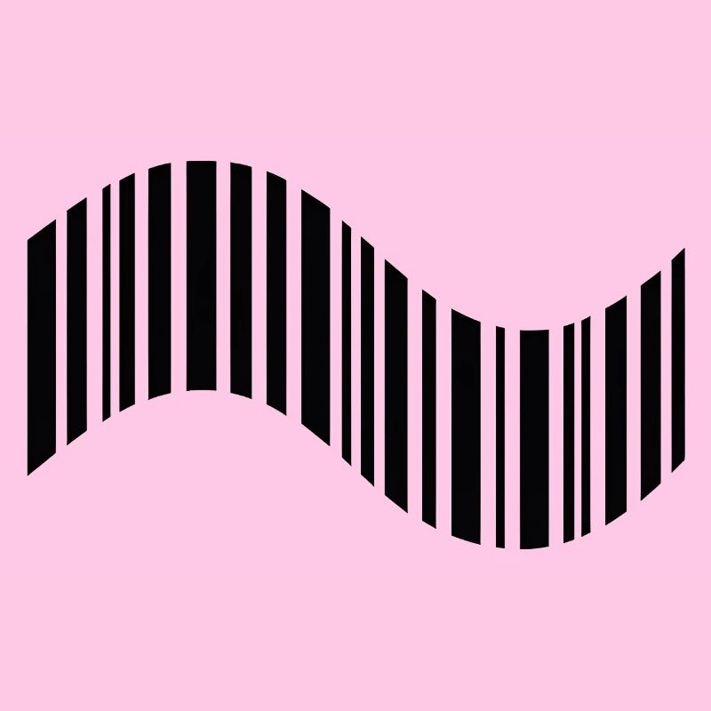 Barcode in wavy shape