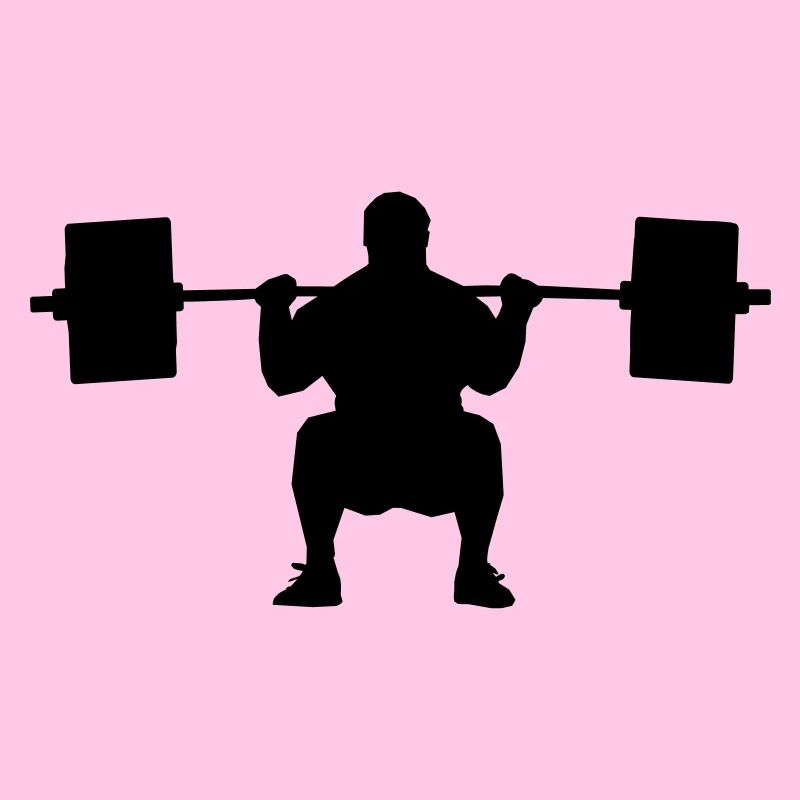 Gewichtheber Schattenfigur