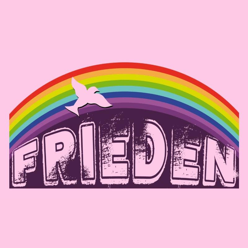 PEACE LETTERING with rainbow
