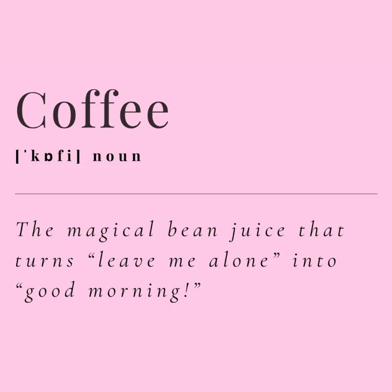Funny Morning Coffee Definition Tee