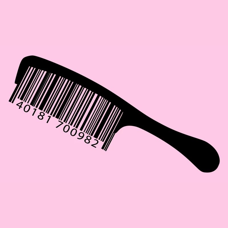 Illustration peigne avec code-barre