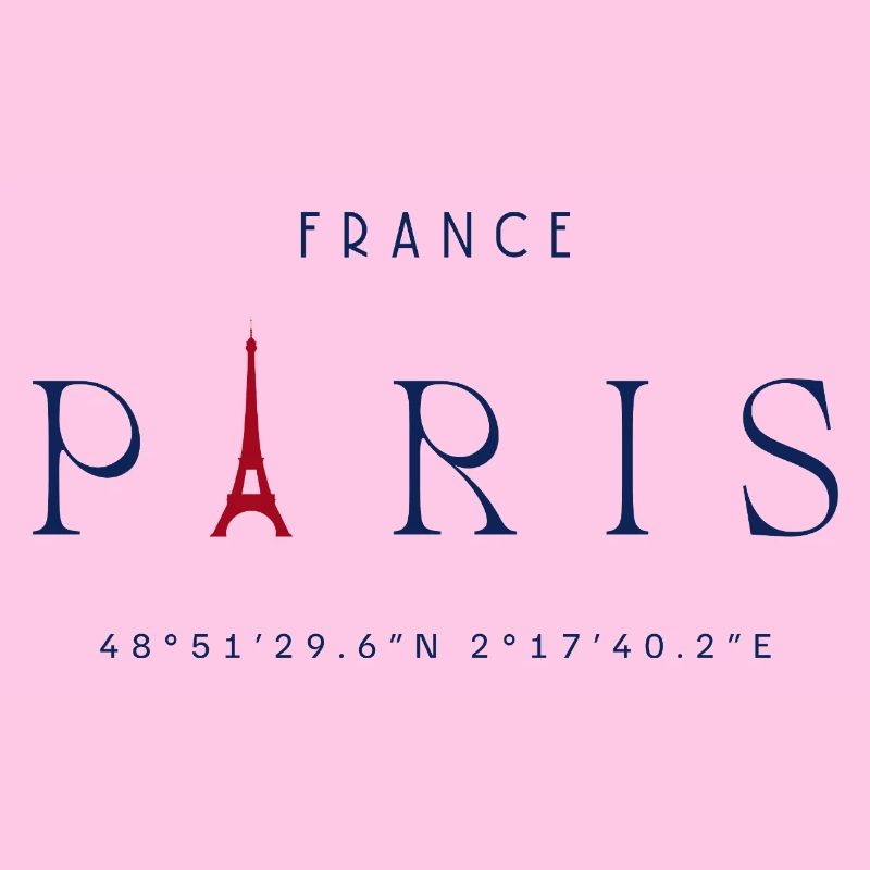 Pariser Blauer Eiffelturm Rot