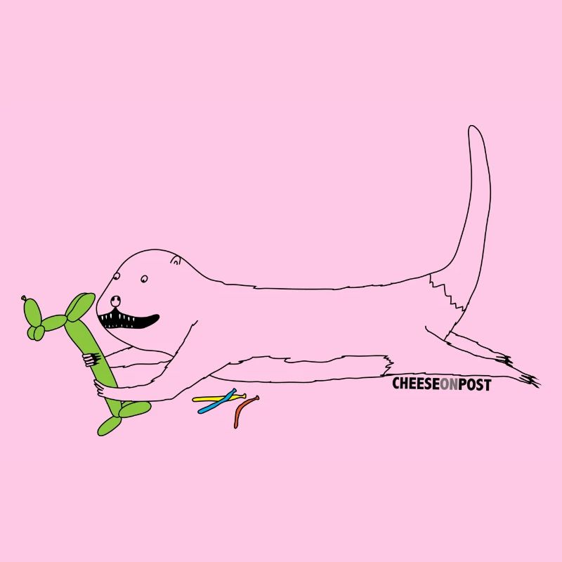 Otter mit Luftballons