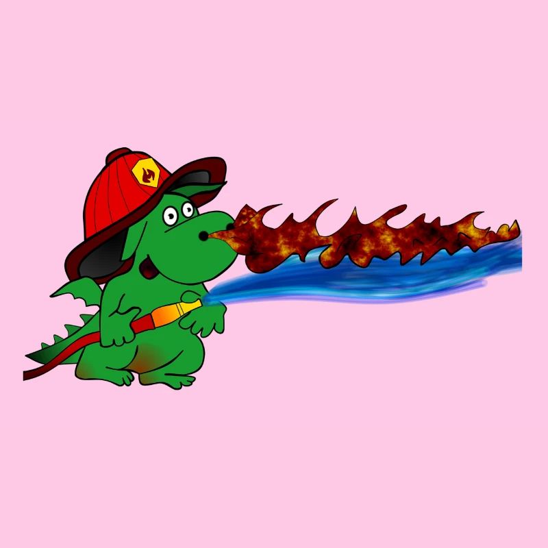 Feuerdrache Feuerwehrheld Geschenk