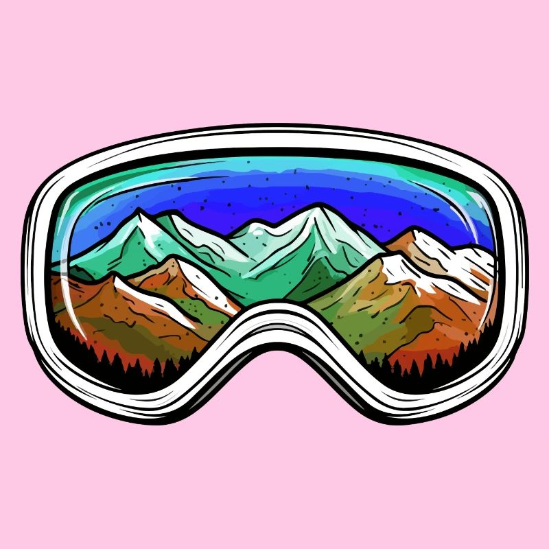 Ski Goggles Mountains Slope