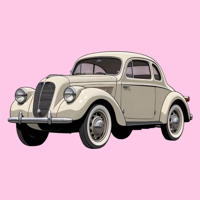 Beige Vintage Coupe Artwork