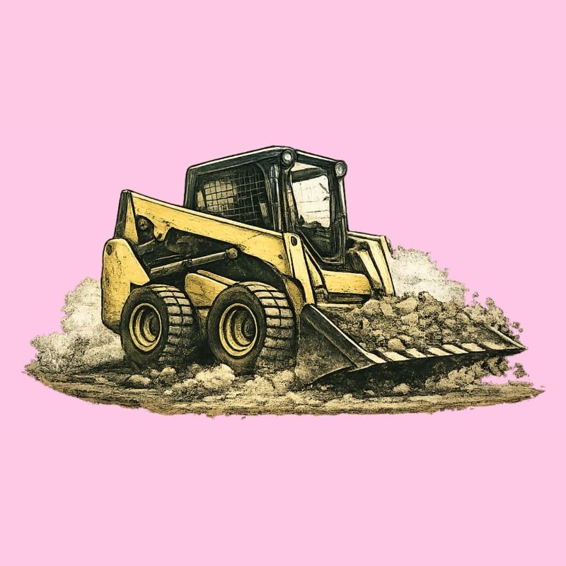 Vintage Skid Steer Loader Construction Site Construction Machine