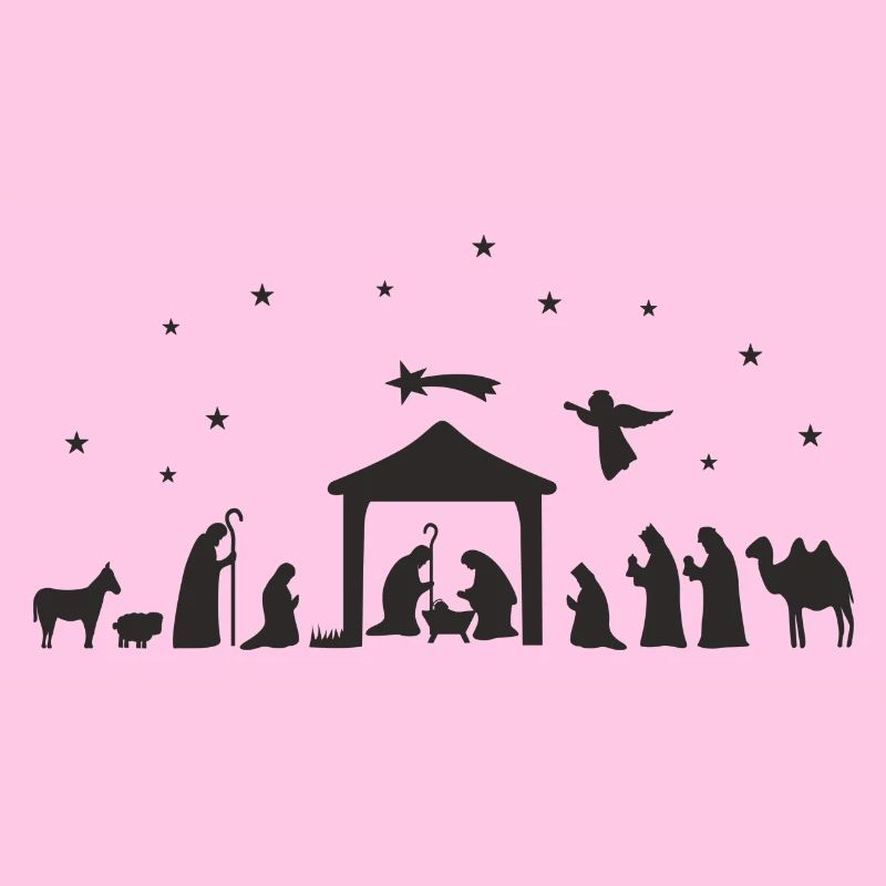 Weihnachtskrippe Silhouette Krippenszene