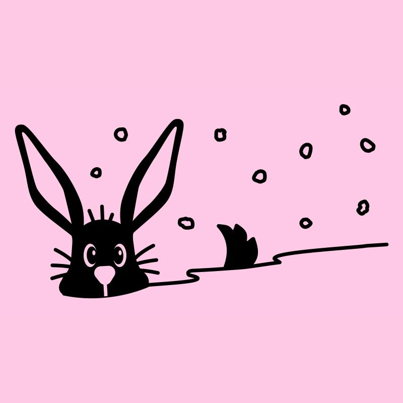 Cute bunny in the snow