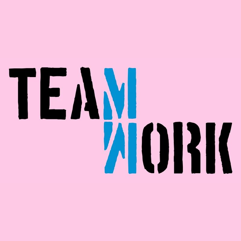 Bleu teamwork ombre miroir Logo Design Crew